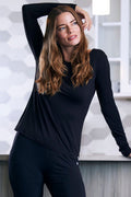 Spun Bamboo Women's Organic Bamboo Long Sleeve Lounge T-Shirt — S–XXL, 4 Colors
