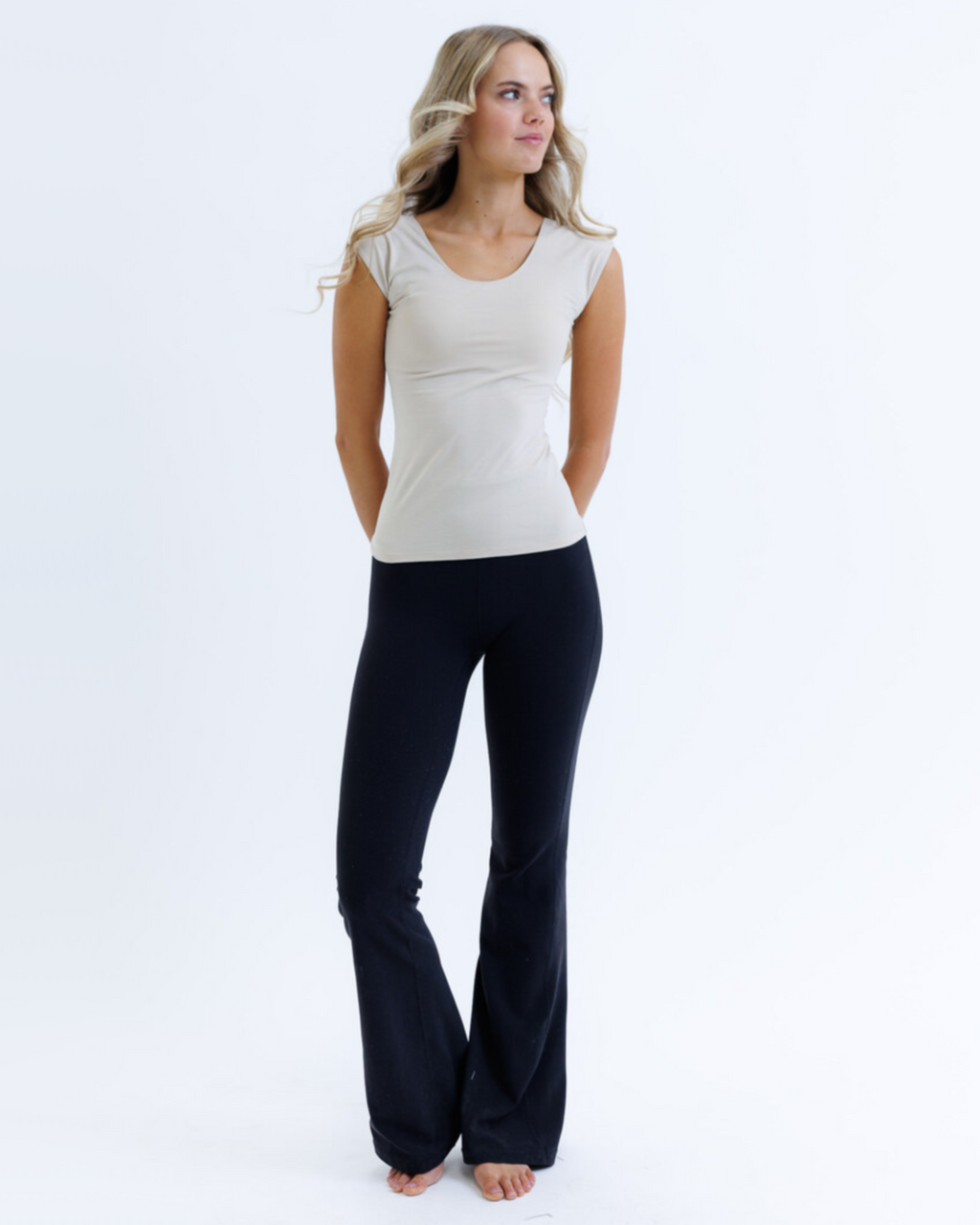 Downeast Women's Tri-Blend Scoop Neck Cap Sleeve Tee — XS–XXL, 4 Colors