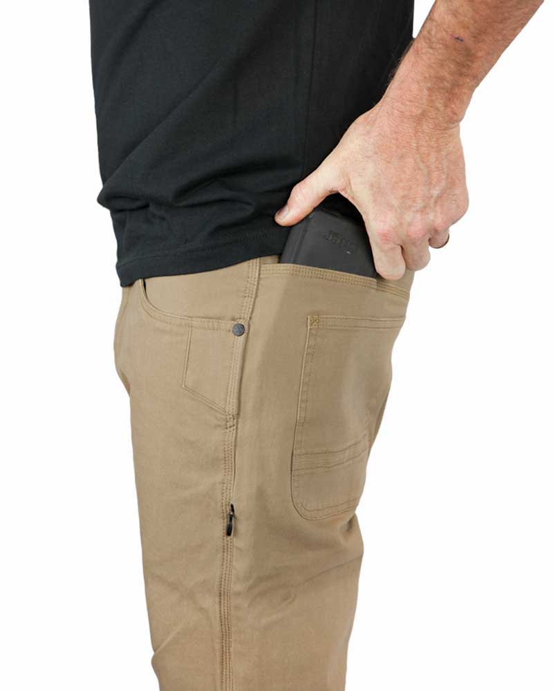 Off The Grid Surplus Men's Stretch Canvas Taper Fit Tactical Pants — Coyote