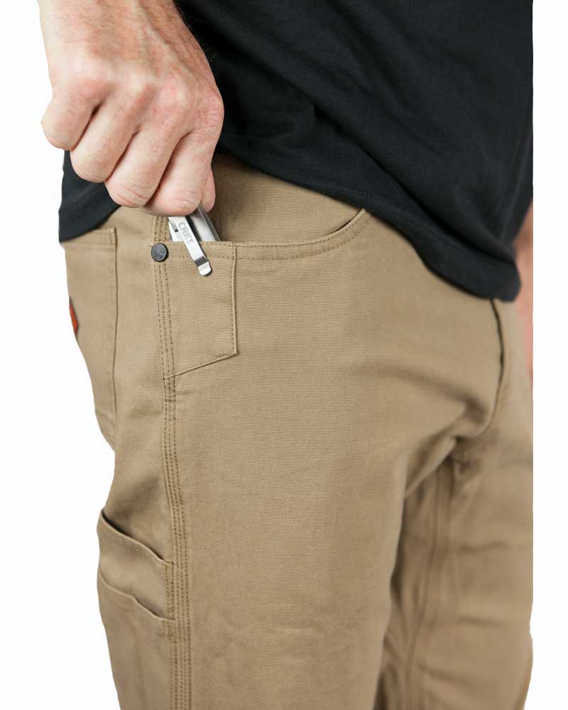 Off The Grid Surplus Men's Stretch Canvas Taper Fit Tactical Pants — Coyote