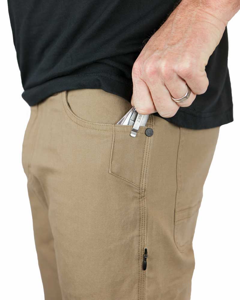 Off The Grid Surplus Men's Stretch Canvas Taper Fit Tactical Pants — Coyote