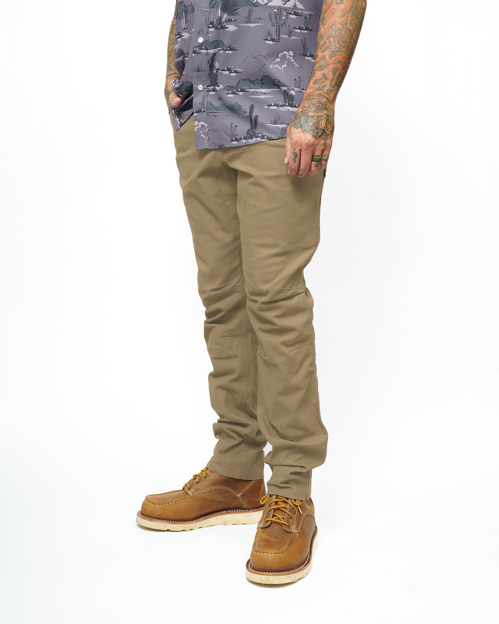 Off The Grid Surplus Men's Stretch Canvas Taper Fit Tactical Pants — Coyote